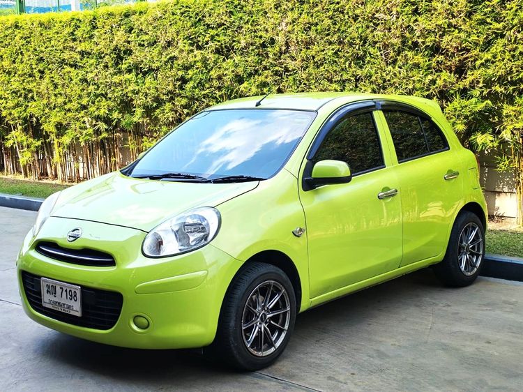 Nissan March 2012 1.2 E Sedan เบนซิน ไม่ติดแก๊ส เกียร์อัตโนมัติ เขียว รูปที่ 3