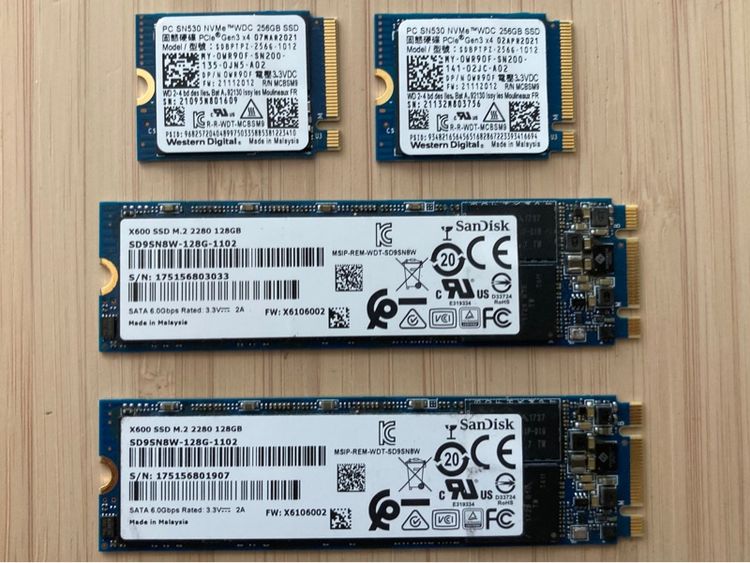 ที่เก็บข้อมูลและเมมโมรี่การ์ด SSD NVMe m.2 