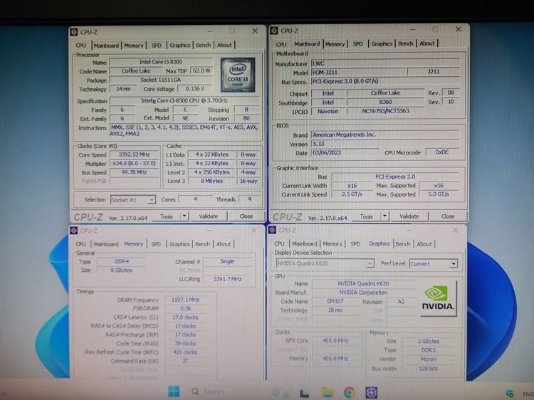 คอมพิวเตอร์ชุด Intel CORE i3 Gen8 8300 LWC H3M-J211 VGA Quadro K620 2GB RAM DDR4 8GB SSD 240GB รูปที่ 10
