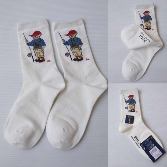 ถุงเท้า POLO RALPH LAUREN แท้ 💯 size คนเท้าเบอร์ 40-44 สภาพใหม่มือ 1 เนื้อผ้าดีมาก หายากน่าสะสมครับ