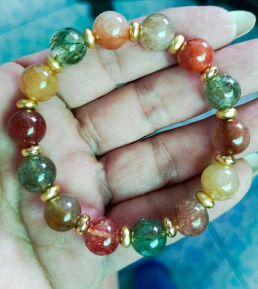 สร้อยข้อมือไหม 5 สี ทอง 18k