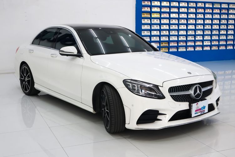 Mercedes-Benz C-Class 2021 C220 Sedan ดีเซล ไม่ติดแก๊ส เกียร์อัตโนมัติ ขาว รูปที่ 3