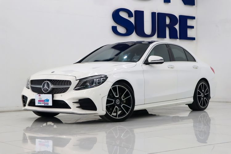 Mercedes-Benz C-Class 2021 C220 Sedan ดีเซล ไม่ติดแก๊ส เกียร์อัตโนมัติ ขาว