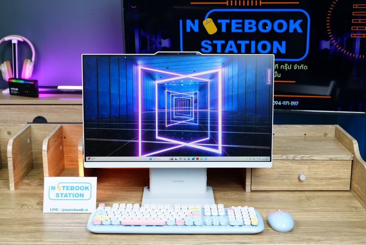 Lenovo IdeaCentre AIO Ryzen5-7535HS Ram16 SSD512 จอ23.8นิ้ว FHD 100Hz สเปคดี ทำงานเก่ง ประกันศูนย์ยาว2028 เครื่องพร้อมใช้งาน เพียง 11,990.- รูปที่ 2