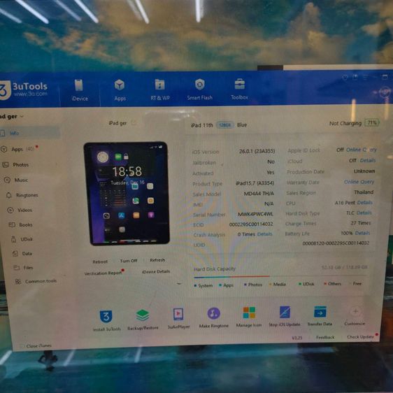 iPad Gen 11 (iPad A16) Wi-Fi 128GB สีฟ้า เครื่องศูนย์ไทย กล่องครบ รูปที่ 12