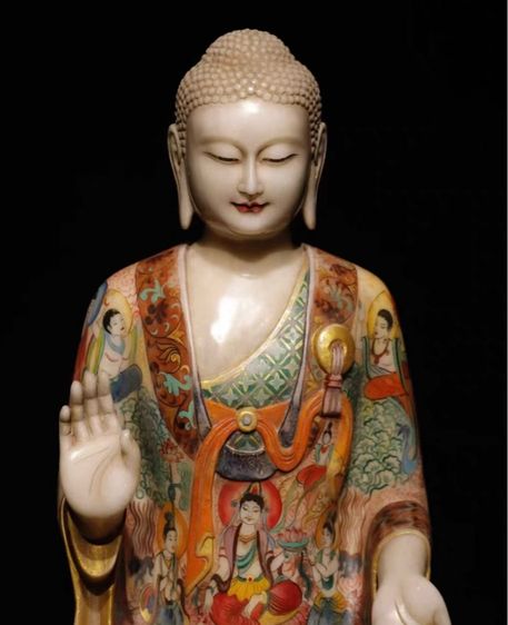 ✨พระพุทธรูปศากยมุนีตถาคตบนหยกขาว