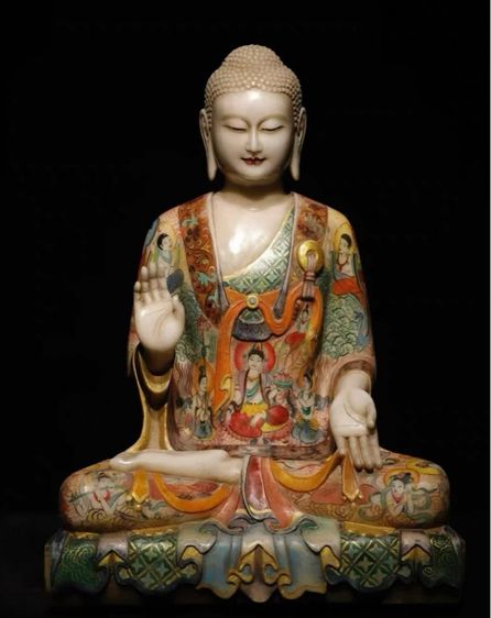 ✨พระพุทธรูปศากยมุนีตถาคตบนหยกขาว รูปที่ 2