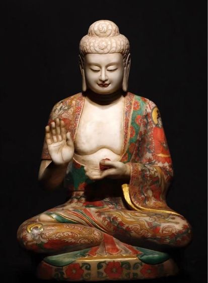 ✨พระพุทธรูปศากยมุนีตถาคตบนหยกขาว