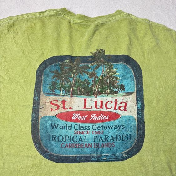 เสื้อยืดผ้าฝอก ST. LUCIA ลายสวยผ้าใส่สบาย Size XL​ 