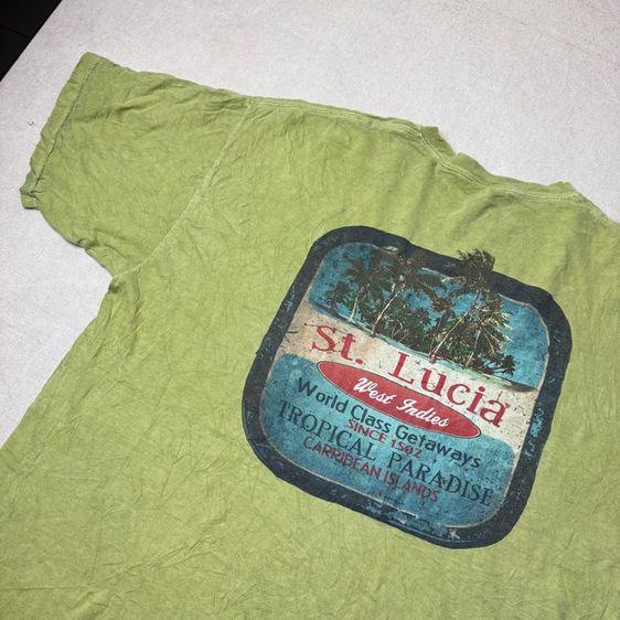 เสื้อยืดผ้าฝอก ST. LUCIA ลายสวยผ้าใส่สบาย Size XL​  รูปที่ 3
