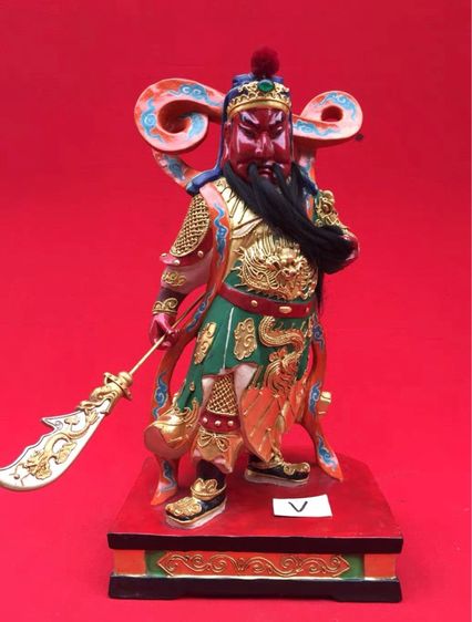 ✨เทพเจ้ากวนอู (Guan Yu) ไม้เนื้อแข็ง 