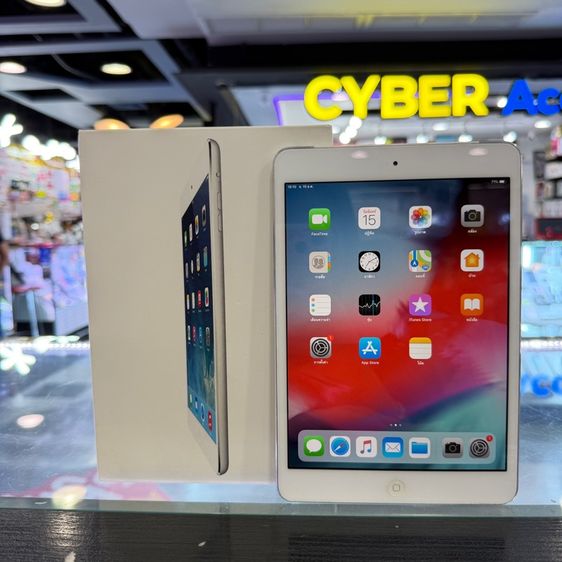 Apple 32 GB iPad mini2 32GB สีขาว ใส่ซิม(CellularและWiFi) เครื่องศูนย์ โมเดลTH สภาพสวย เครื่องใช้งานดีเยี่ยม ครบยกกล่อง😊😊