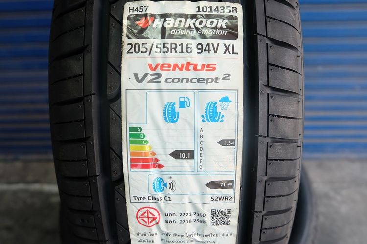 🐳 ยางใหม่ Hankook รุ่น Ventus V2 ขนาด 205 55R16 ปี24 รูปที่ 2