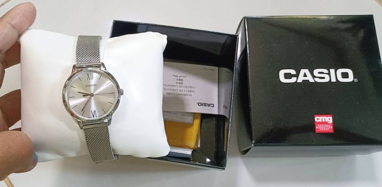 Casio ของแท้ เครื่องศูนย์ คาสิโอ นาฬิกาผู้หญิง สแตนเลส กันน้ำ รูปที่ 2