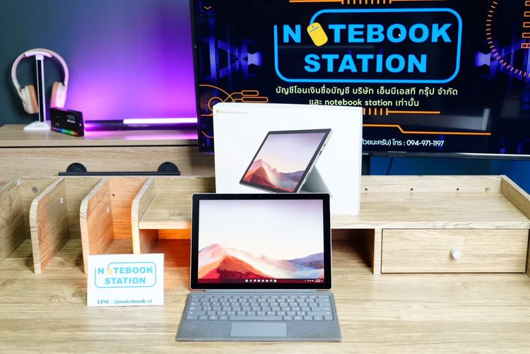 Microsoft Surface Pro 7 ทัสกรีน ถอดจอได้ คีย์บอร์ดไฟ i5-1035G4 Ram8 SSD128 สเปคทำงานทั่วไป เหมาะแก่การพกพา ขายเพียง 10,990.- รูปที่ 2