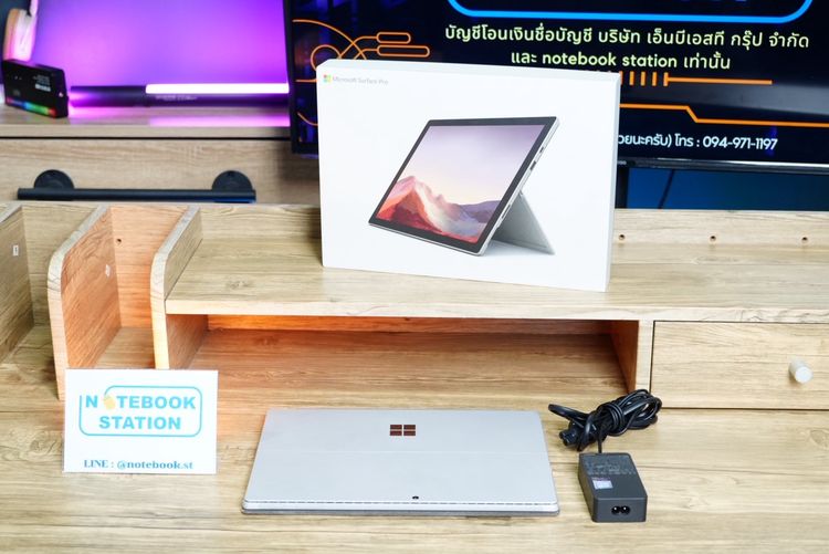 Microsoft Surface Pro 7 ทัสกรีน ถอดจอได้ คีย์บอร์ดไฟ i5-1035G4 Ram8 SSD128 สเปคทำงานทั่วไป เหมาะแก่การพกพา ขายเพียง 10,990.- รูปที่ 11
