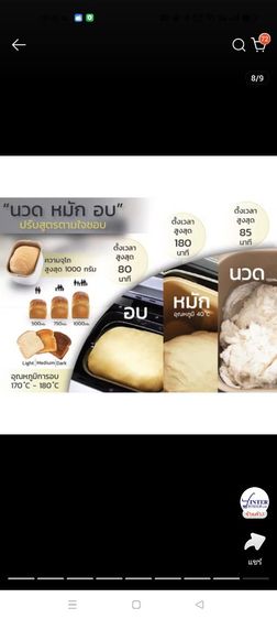 เครื่องทำขนมปัง Homebake HB8205 รูปที่ 11