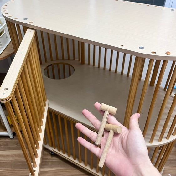 (มือสอง) 💖 กรงแมวไม้เนื้อแข็ง บ้านแมว ตู้แมวขนาดใหญ่ (ราคา 4,000.-) รูปที่ 2