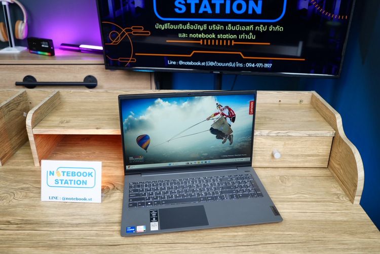 Lenovo IdeaPad 5 i5-1135G7 Ram8 SSD512 จอ15.6 FHD สเปคดี เหมาะกับการพกพา คีย์บอร์ดไฟ แป้นตัวเลขแยก ราคา 8,490 .- รูปที่ 2