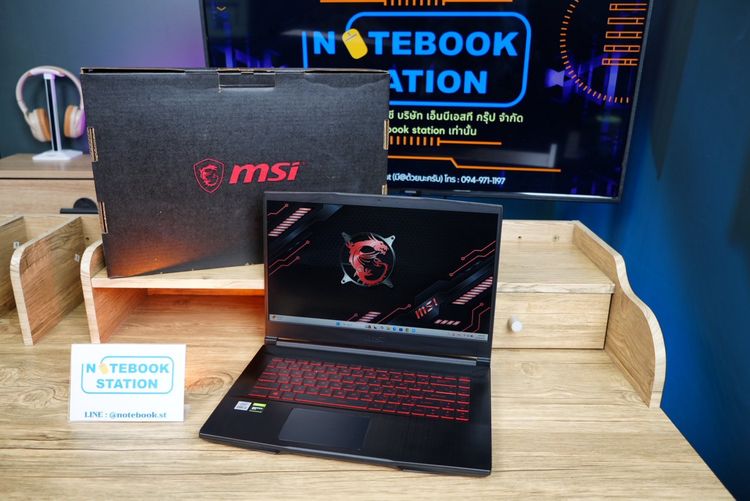 MSI GF63 Thin i5-10500H GTX1650Max-Q(4GB) Ram8 SSD512 จอ15.6 FHD IPS 144Hz สเปคเกมมิ่ง คีย์บอร์ดไฟสีแดง ขายเพียง 13,490.- รูปที่ 4