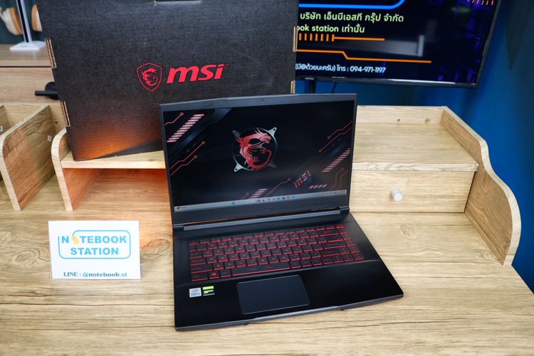 MSI GF63 Thin i5-10500H GTX1650Max-Q(4GB) Ram8 SSD512 จอ15.6 FHD IPS 144Hz สเปคเกมมิ่ง คีย์บอร์ดไฟสีแดง ขายเพียง 13,490.- รูปที่ 2
