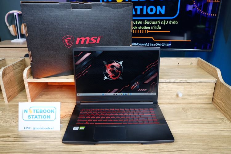 MSI GF63 Thin i5-10500H GTX1650Max-Q(4GB) Ram8 SSD512 จอ15.6 FHD IPS 144Hz สเปคเกมมิ่ง คีย์บอร์ดไฟสีแดง ขายเพียง 13,490.- รูปที่ 3