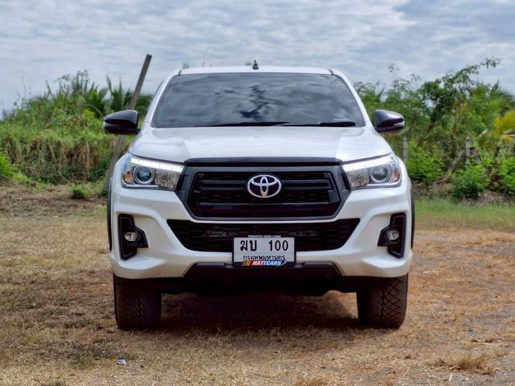 Toyota Hilux Revo 2019 Double Cab Prerunner 2x4 2.4 Rocco Pickup ดีเซล ไม่ติดแก๊ส เกียร์ธรรมดา ขาว รูปที่ 2