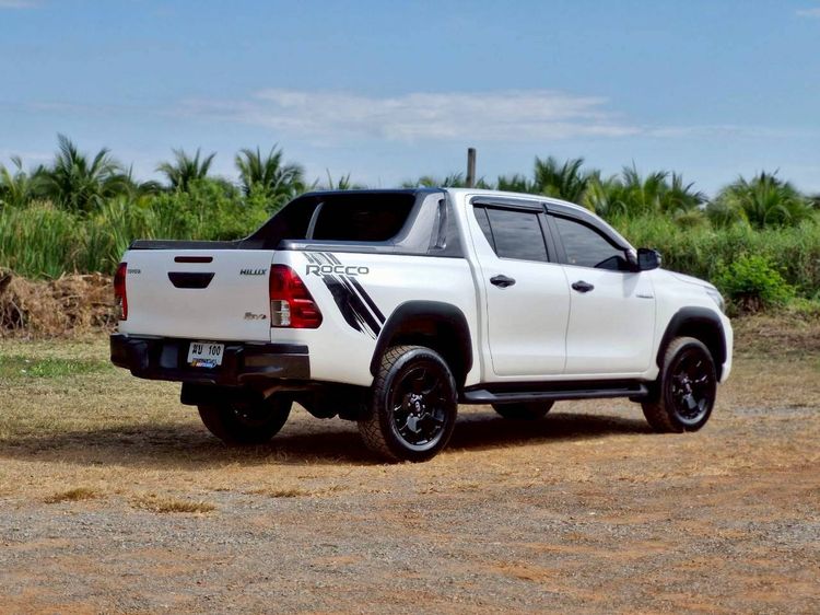 Toyota Hilux Revo 2019 Double Cab Prerunner 2x4 2.4 Rocco Pickup ดีเซล ไม่ติดแก๊ส เกียร์ธรรมดา ขาว รูปที่ 4