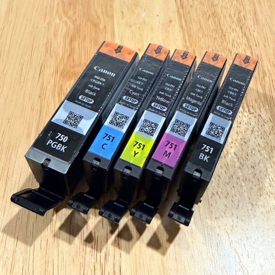 ตลับหมึก Canon PGI-750 BK และCLI-751 C,M,Y,BK ยกชุด5ตลับแท้