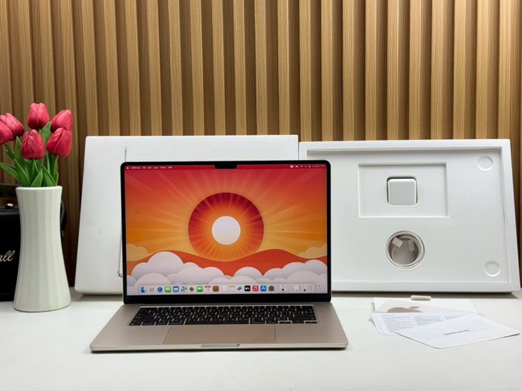 Apple แมค โอเอส 8 กิกะไบต์ อื่นๆ ไม่ใช่ MacBook Air 15-inch M2 2023 Ram8GB SSD256GB Starlight 