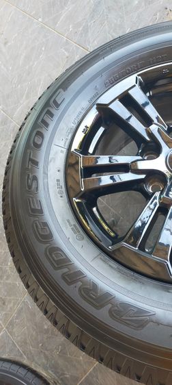 แม็กมิตซู ขอบ17 สีอบpowder coat พร้อมยางป้ายแดงบริสโตน 255 70 17 ปี25 ยางป้ายแดงมีตุ่มหน้ายางทุกเส้นใส่ triton ปาเจ19500 รูปที่ 9