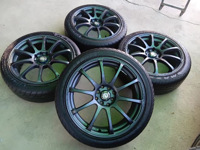 ล้อADVAN Rs ขอบ17เก๋ง4รู100-114 พร้อมยาง