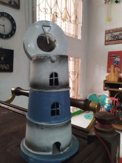 โมเดล ประภาคาร หัวเปิดได้มีตังล็อค สีขาวฟ้า รูปที่ 6