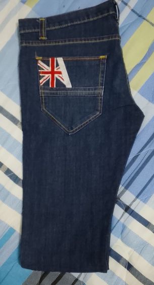 กางเกงยีนส์ขาเดฟ เอว 34 รูปที่ 2