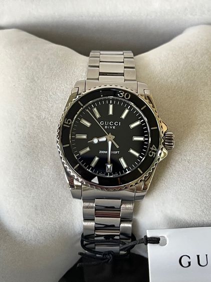 GUCCI Dive YA136403 136.4 32mm Black Dial Women's Quartz Watch รูปที่ 3