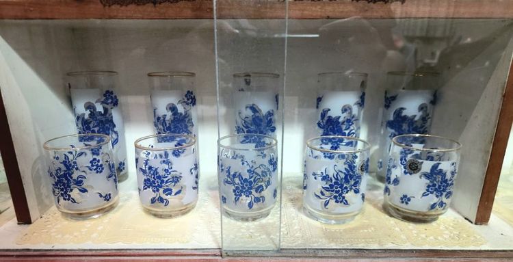 ชุดแก้วโบราณ ยี่ห้อ Sasaki Japan
