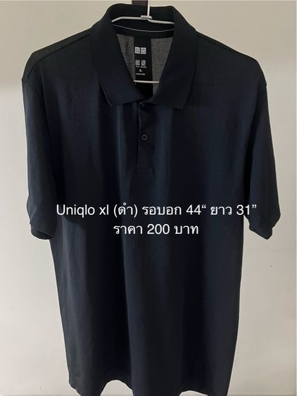 เสื้อคอปก Uniqlo สีดำ size L รูปที่ 5