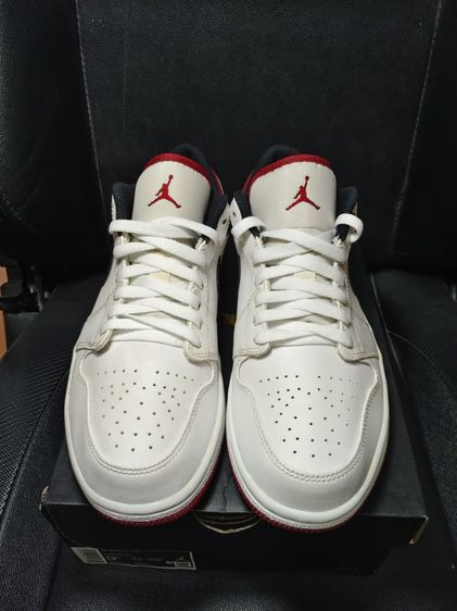 Nike Air Jordan 1 Low WHITE GYM RED BLACK us 9.5 Eur 43 27.5 cm มือสองของใหม่ กล่องครบ ไม่เคยใส่ พื้นเต็ม ดาวเต็ม สภาพ 100 เปอร์เซนต์  รูปที่ 5