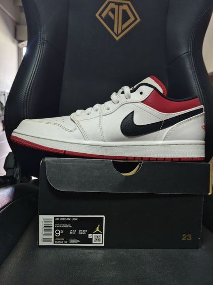 Nike Air Jordan 1 Low WHITE GYM RED BLACK us 9.5 Eur 43 27.5 cm มือสองของใหม่ กล่องครบ ไม่เคยใส่ พื้นเต็ม ดาวเต็ม สภาพ 100 เปอร์เซนต์  รูปที่ 8