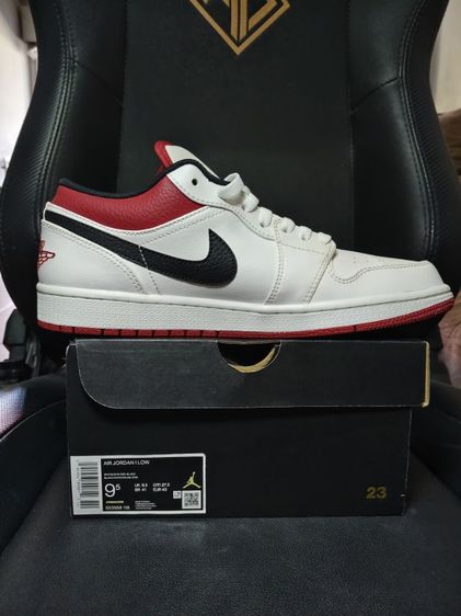 Nike Air Jordan 1 Low WHITE GYM RED BLACK us 9.5 Eur 43 27.5 cm มือสองของใหม่ กล่องครบ ไม่เคยใส่ พื้นเต็ม ดาวเต็ม สภาพ 100 เปอร์เซนต์  รูปที่ 7
