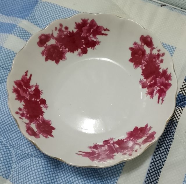 จานเก่าลายดอกกุหลาบ รูปที่ 4