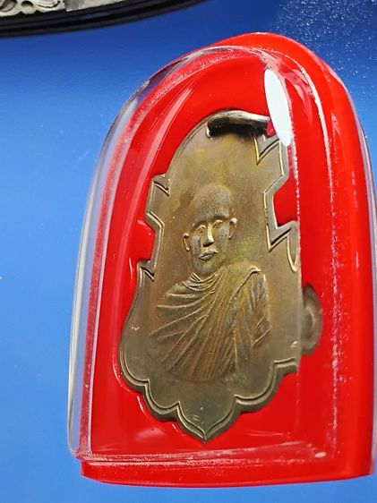 เหรียญหลวงพ่ออาจ วัดเสน่ห์หา จ.นครปฐม ปี 2474 เนื้อทองแดงกะหลั่ยเงิน พบน้อยมาก สภาพสวยมาก พระเก่าเก็บ มาพร้อมเลี่ยมตลับเงินโบราณเก่า รูปที่ 5