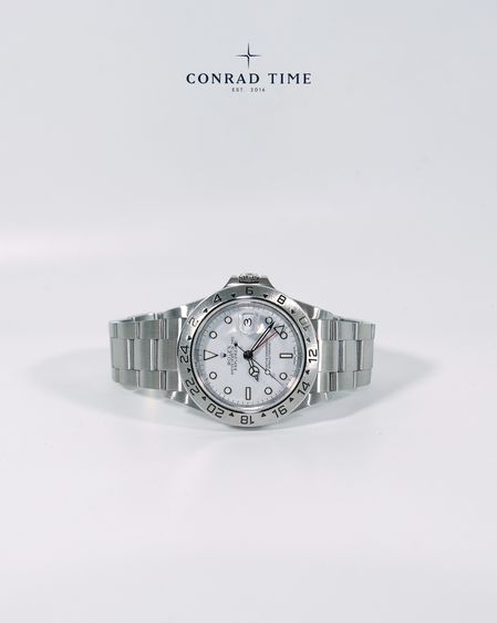Rolex Explorer II 16570 White Dial Oyster Steel 2004 40mm. Fullset รูปที่ 5