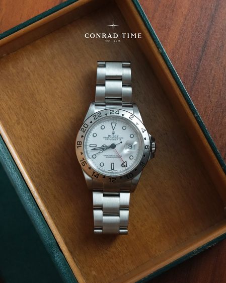 Rolex Explorer II 16570 White Dial Oyster Steel 2004 40mm. Fullset รูปที่ 4