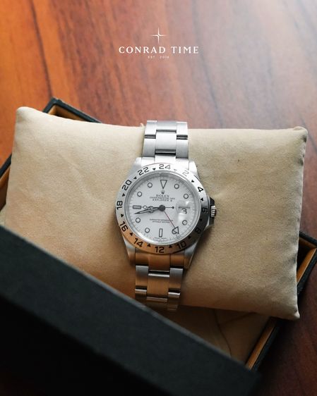 Rolex Explorer II 16570 White Dial Oyster Steel 2004 40mm. Fullset รูปที่ 3