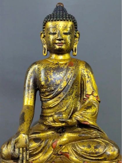 ✨รูปปั้นพระศากยมุนี“ทิเบตโบราณปิดทอง