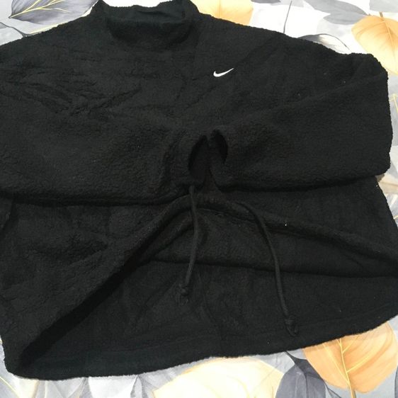 NIKE fleece Therma-FIT เสื้อคอเต่าผ้าฟลีซสีดำ อก50 รูปที่ 12