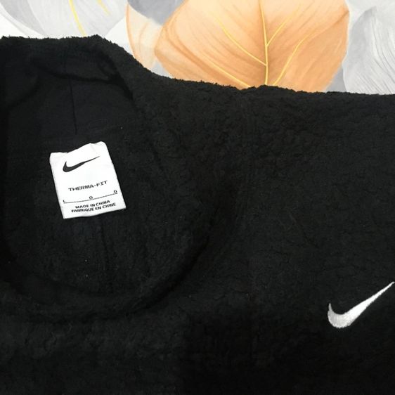 NIKE fleece Therma-FIT เสื้อคอเต่าผ้าฟลีซสีดำ อก50 รูปที่ 5