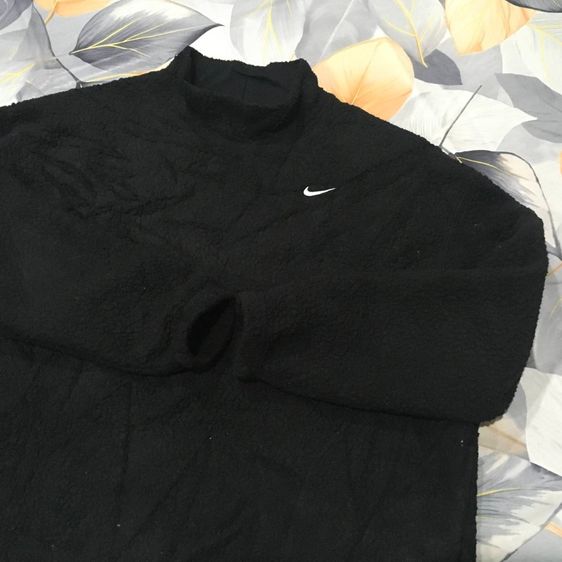 NIKE fleece Therma-FIT เสื้อคอเต่าผ้าฟลีซสีดำ อก50 รูปที่ 4