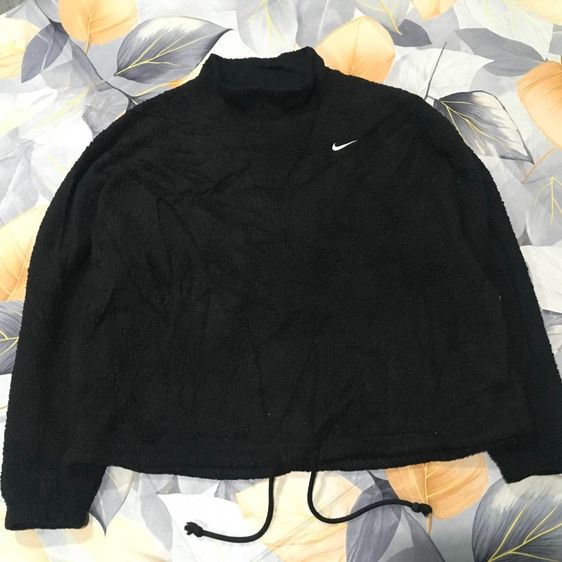 NIKE fleece Therma-FIT เสื้อคอเต่าผ้าฟลีซสีดำ อก50 รูปที่ 3